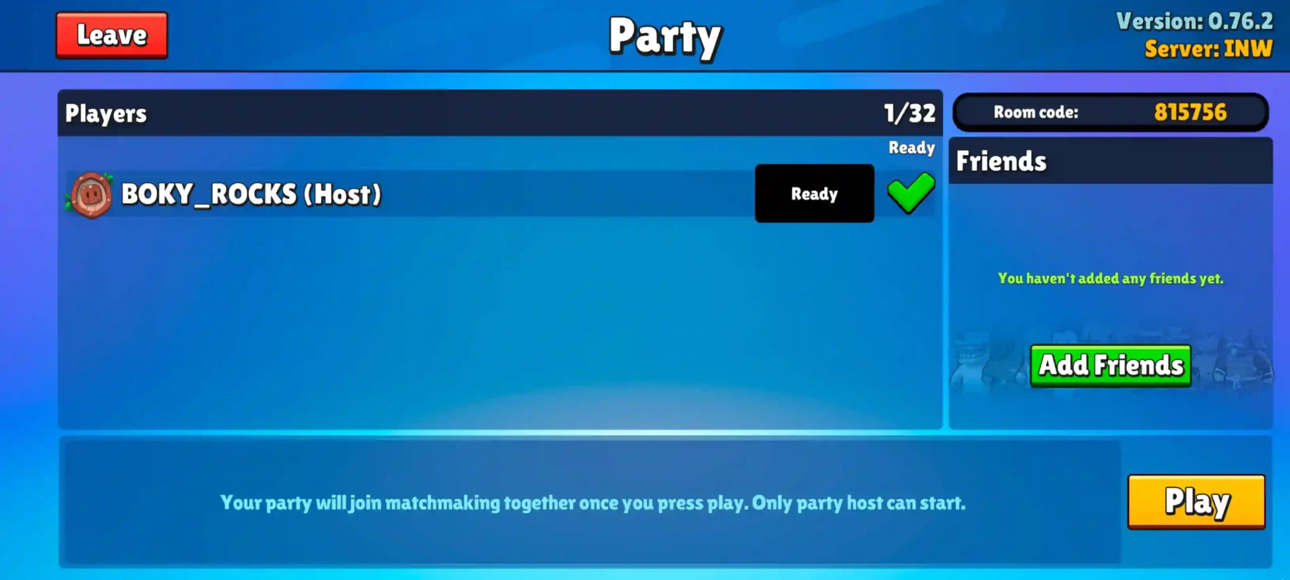 Create party and invite your PS friends to play together on a single screen using Split Screen.